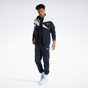 REEBOK Classics Vector Track Jacket Black And White Men's Size XL NWT